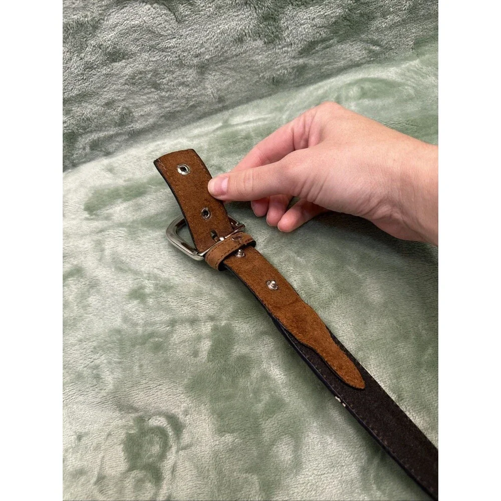 Nocona Belt Co.Yth Sz 20 Genuine Leather Laced Two Tone Change Buckle N44175107